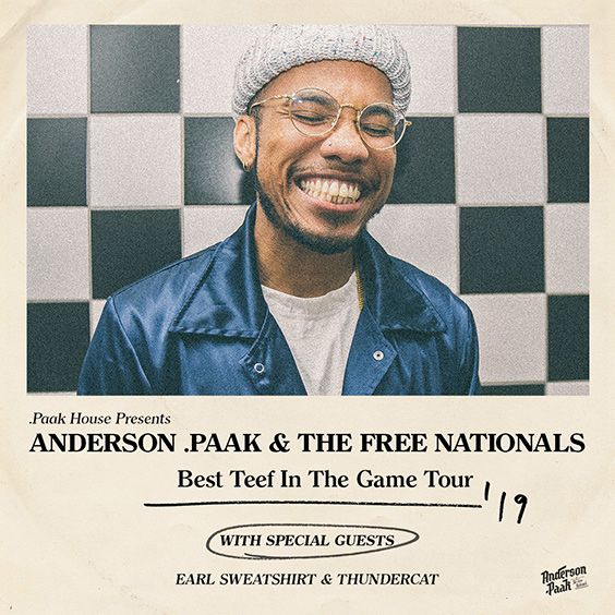 ANDERSON .PAAK & THE FREE NATIONALS- BEST TEEF IN THE GAME TOUR - KUVO